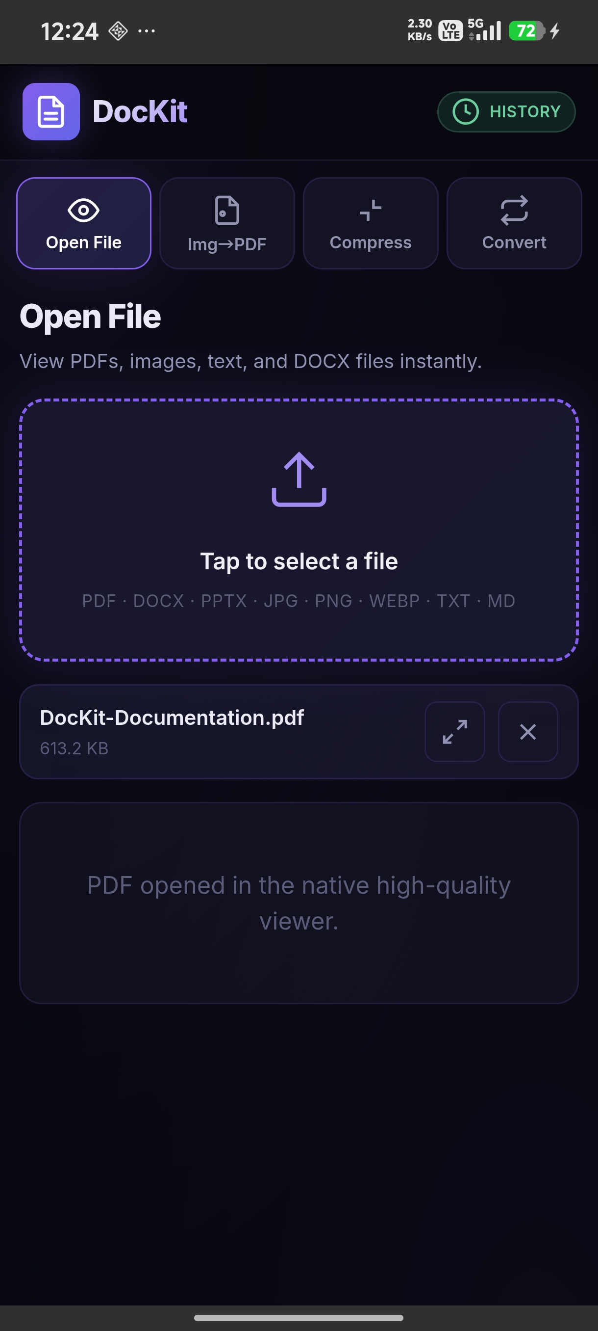 Dockit file viewer